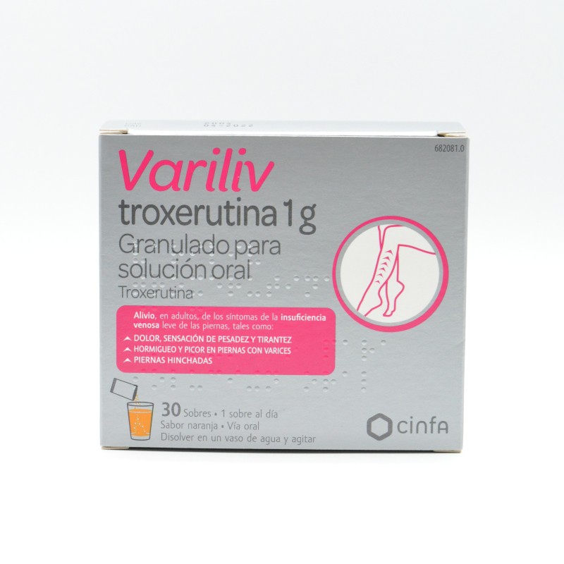 Variliv (Troxerutina) 1000 mg 30 sobres granulados