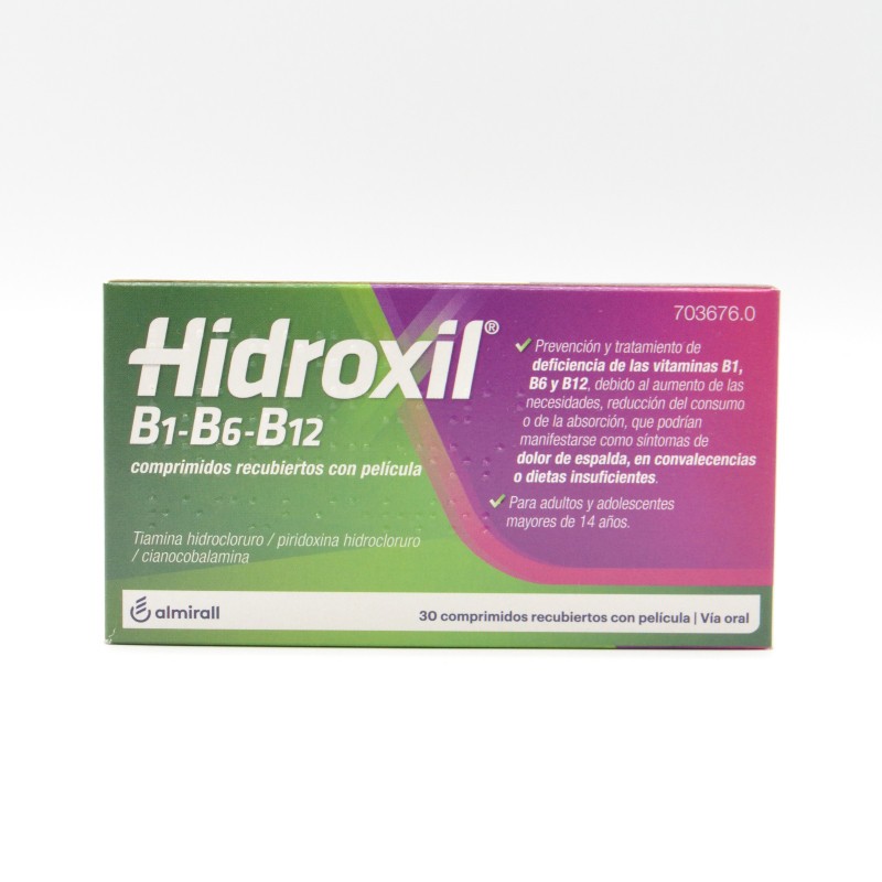 HIDROXIL B1 B6 B12 30 COMPRIMIDOS RECUBIERTOS
