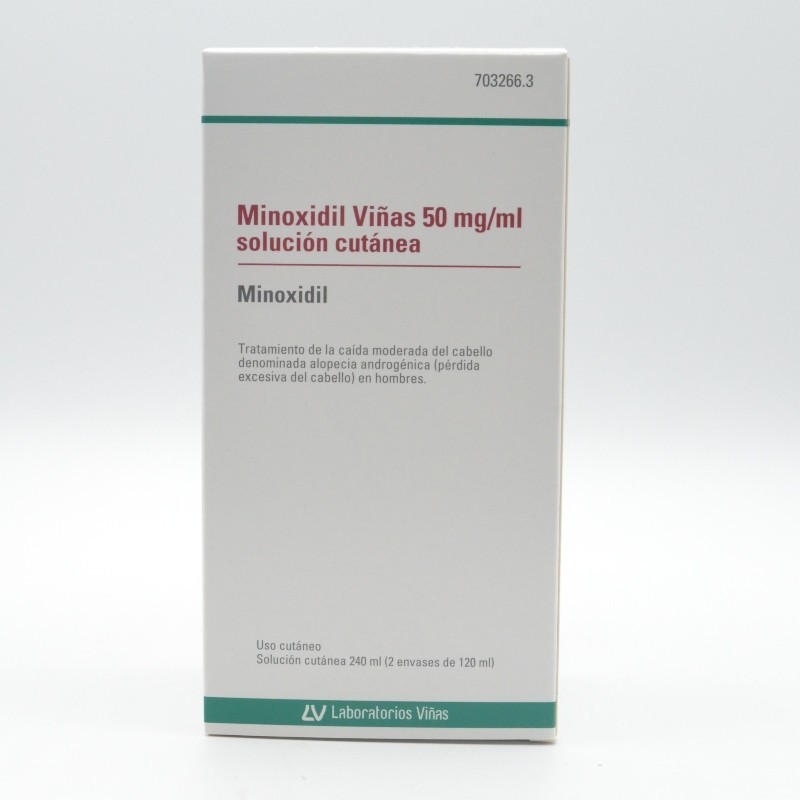 MINOXIDIL VIÑAS 50 MG/ML SOLUCION CUTANEA 2 FRAS
